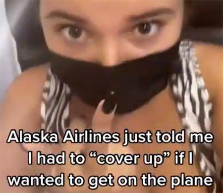 Alaska uçağında dekolte krizi