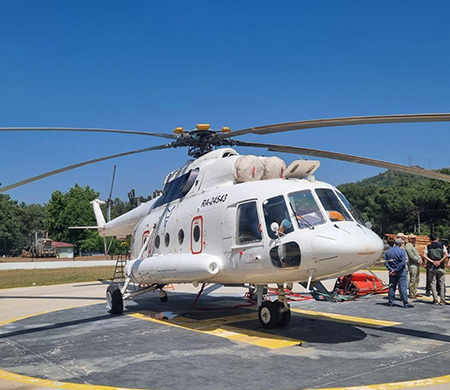 Muğla’da ilk yangın helikopteri göreve başladı