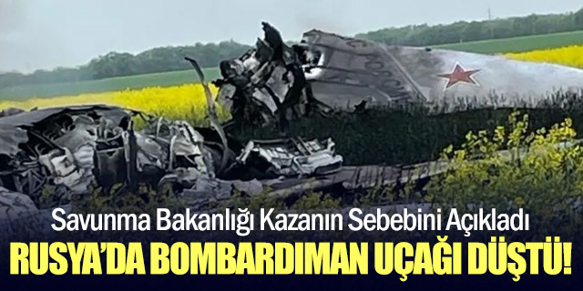 Rusya'da süpersonik bombardıman uçağı düştü!