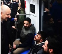 Bakan Karaismailoğlu İstanbul Havalimanı metrosunu kullandı