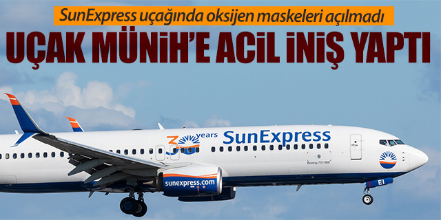 SunExpress uçağında kabin basıncı düştü uçak acil iniş yaptı